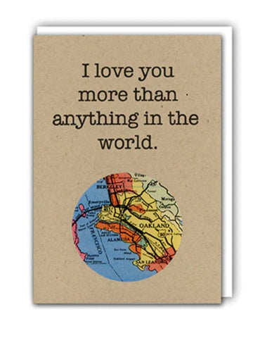 I Love You - Oakland Map Card