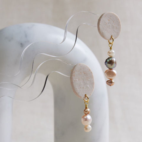 Shimmer & Pearl Mismatch Earrings