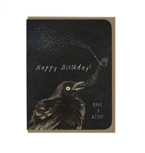 Happy Birthday Blackbird Wish Card