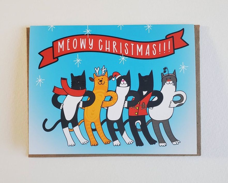 Meowy Xmas Cats Card