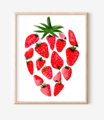 8x10 Strawberry Print