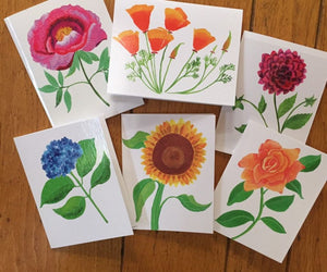Flower Garden Cards Set of 6