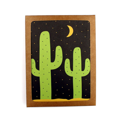 Cacti at Night - Set of 10 Cards