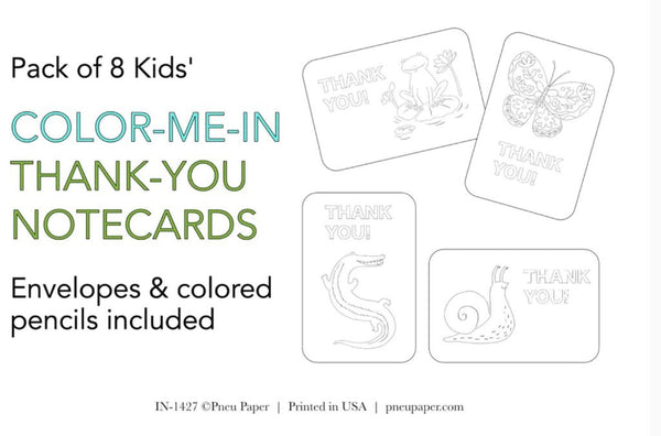 Color-me-in Thank You Notecards