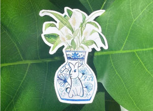 Year of the Rabbit+ Peace Lily Plant Sticker