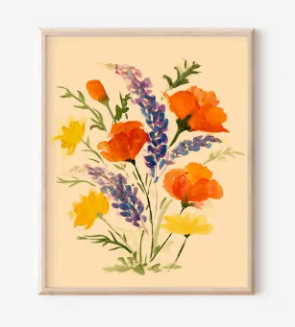 California Wildflowers Print