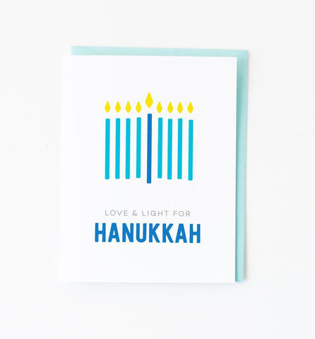 Love + Light Hanukkah Card