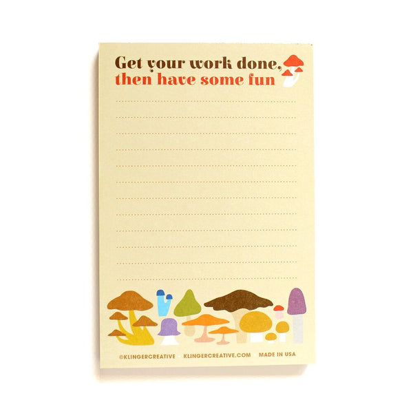 Colorful Mushroom Notepad