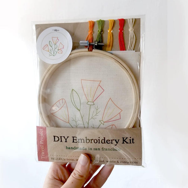 California Poppies - DIY Embroidery Kit