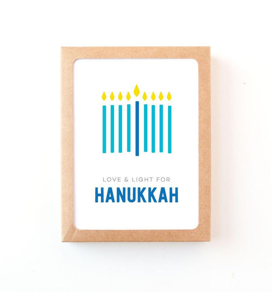 Love + Light Hanukkah Card