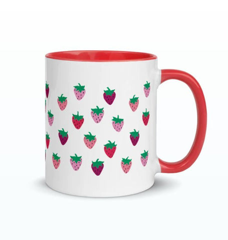 Strawberry Patch Mug (Red Inside)