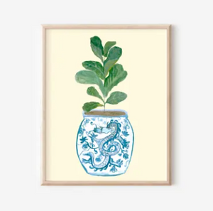 Zodiac Plant Print-Dragon Fiddle Leaf Fig