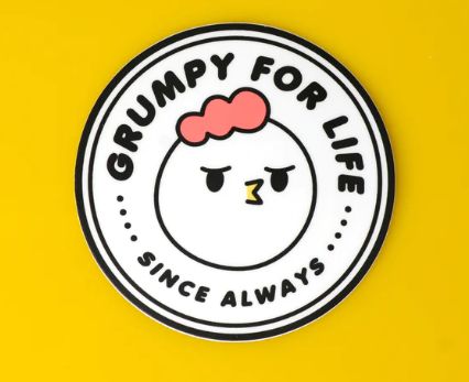Grumpy 4 Life Chicken Sticker