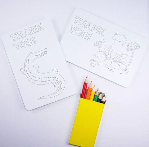 Color-me-in Thank You Notecards