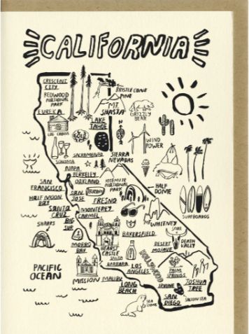 California Map Card