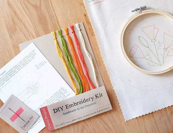 California Poppies - DIY Embroidery Kit