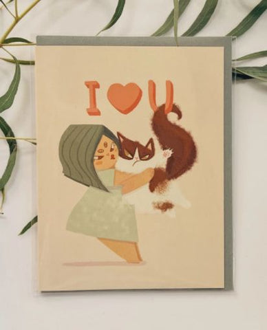 I Love You Cat Card