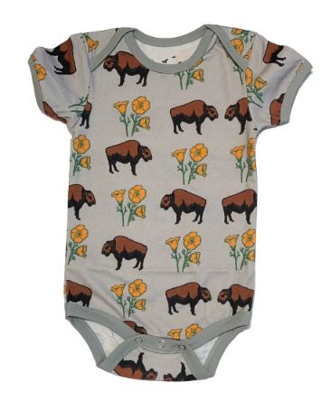 Buffalo Poppy Baby Onesie (6-12 months)
