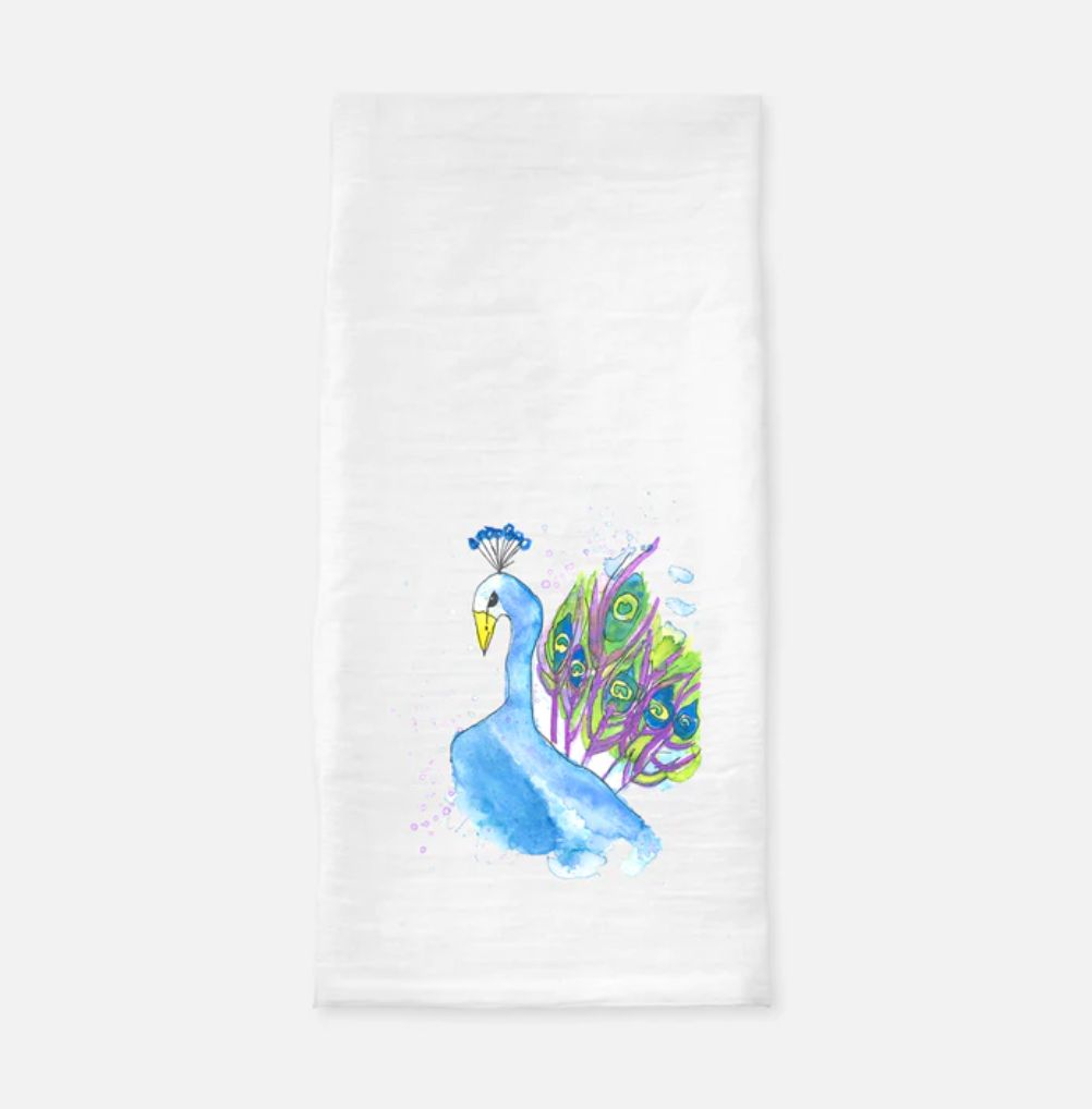 Peacock Tea Towel