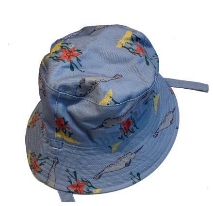 Baby Blue Reversible Narwhal Bucket Hat