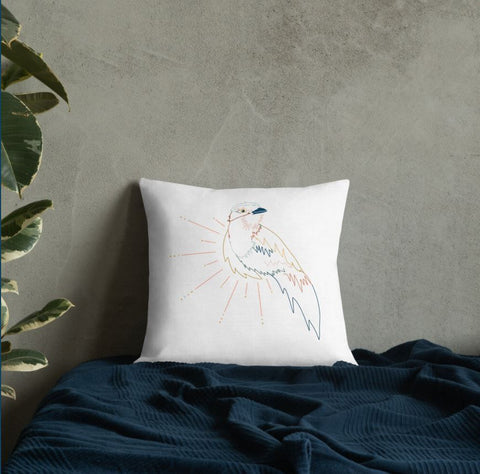 Radiant Bird Premium Pillow