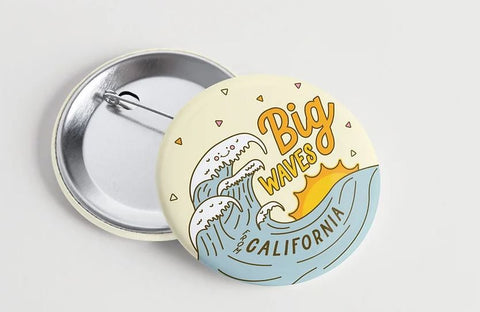 Big Waves California Button