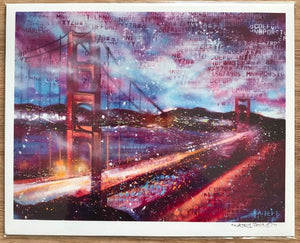 Golden Gate Bridge at Night Print
