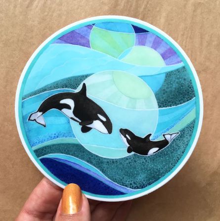 STICKER: Orca Whales