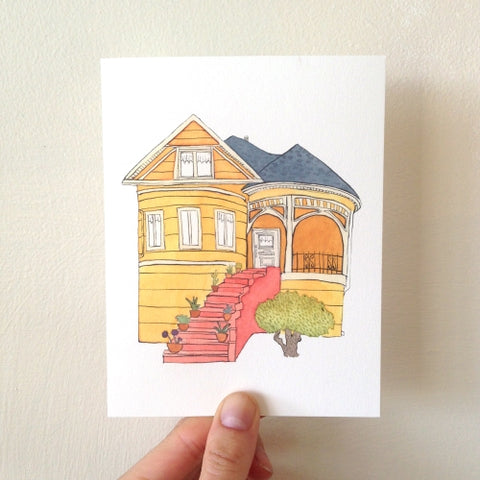 Yellow House Card