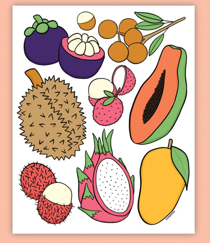 Asian Fruits Print