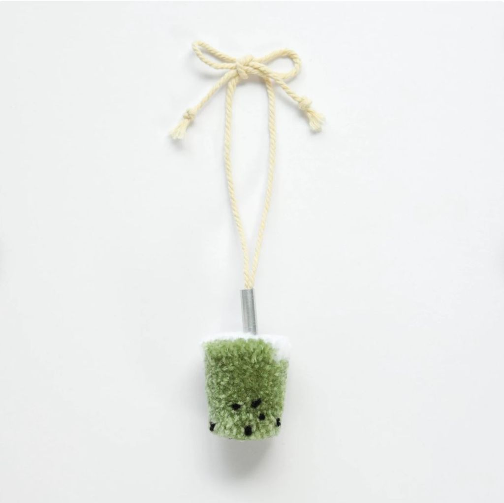 Matcha Bubble Tea Ornament/Car Charm
