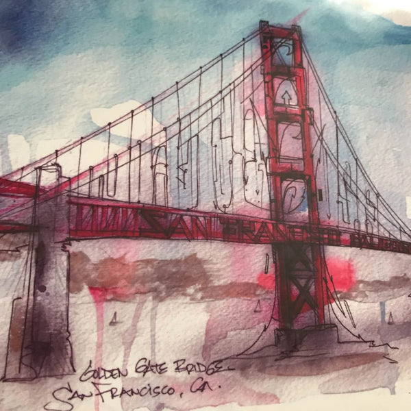 Graffiti Golden Gate Bridge Print