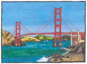Golden Gate Bridge Landscape California Wall art Print