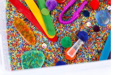 Rainbow Sensory Bin Play Kit for Kids