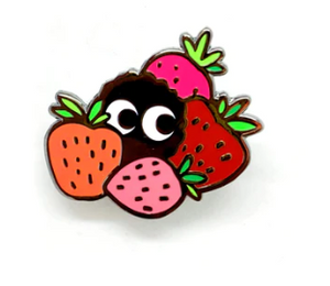 Strawberry Soot Sprite Pin