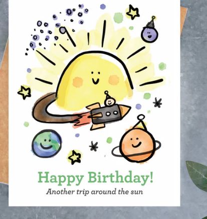 Trip Around the Sun Bday Card